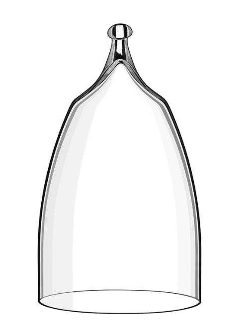 RONA | Skleněný gloš, řada Cloche pr. 6 cm