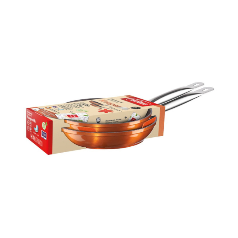 INOXIBAR | Nepřilnavé pánve KooperMe pr. 24 a 28 cm, set 2 ks