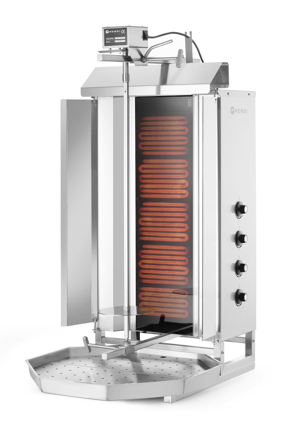 Elektrický gril na kebab, HENDI, Profi Line, 400V/7200W, 7,2kW, 550x700x(H)1120mm