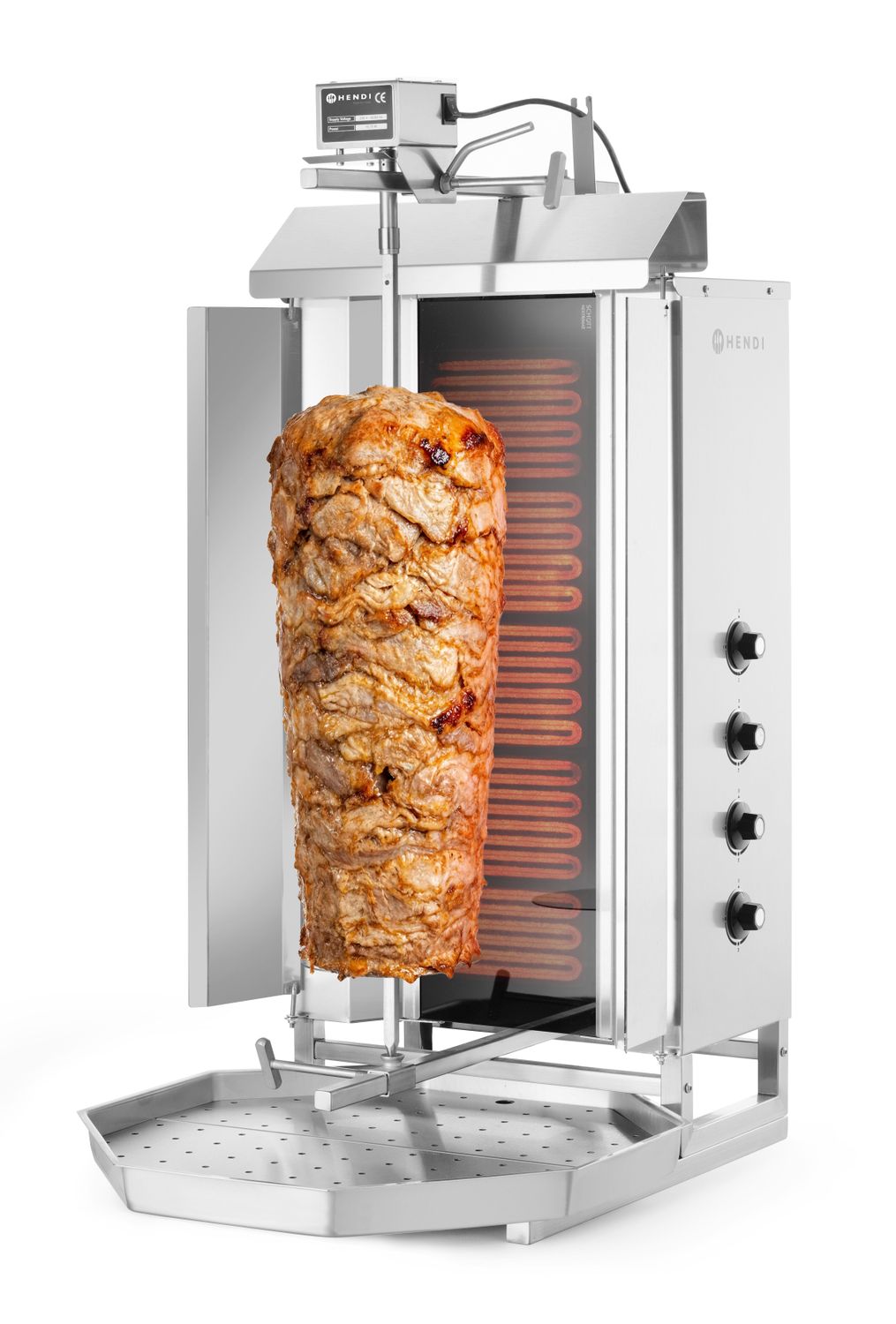 Elektrický gril na kebab, HENDI, Profi Line, 400V/7200W, 7,2kW, 550x700x(H)1120mm
