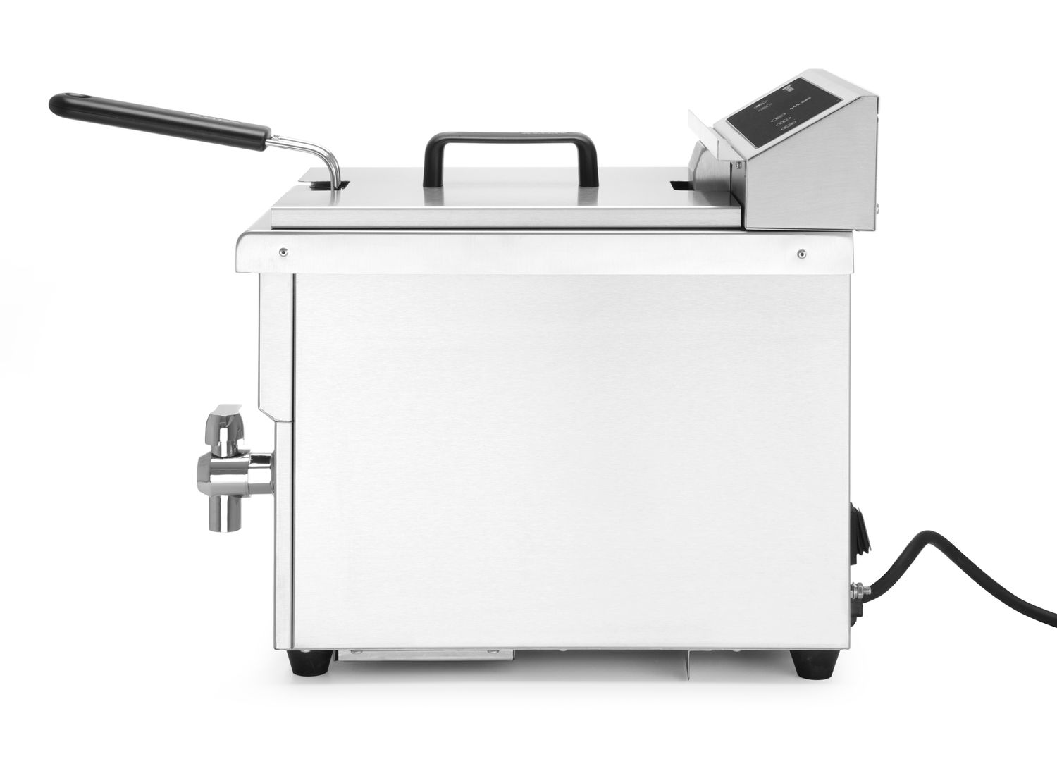 Indukčná fritéza s vypúšťacím kohútikom, 8 l, HENDI, 8L, Svetlošedá, 230V/3500W, 288x619x(H)408mm