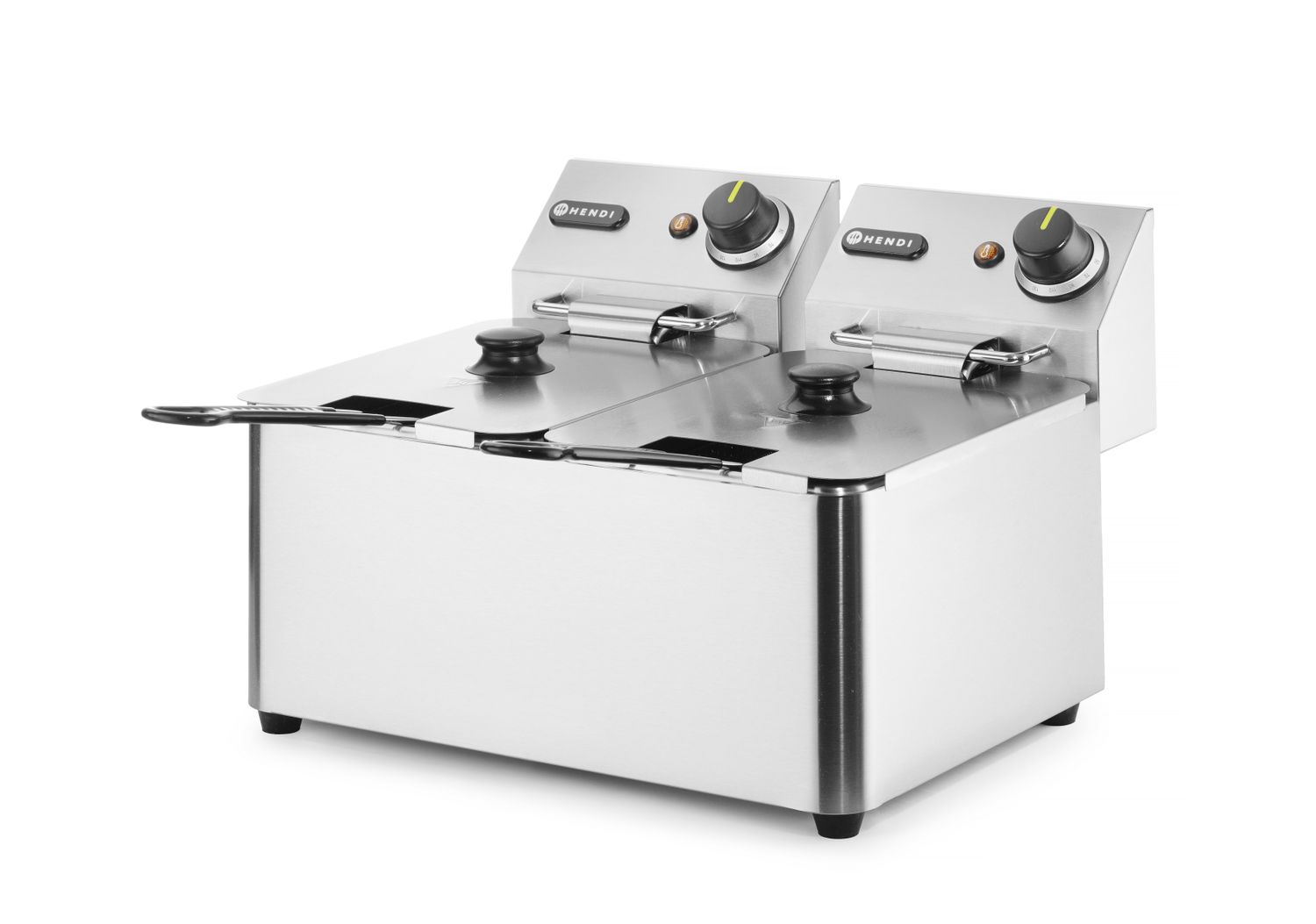 Fritéza Kitchen Line - 2x4L, HENDI, Kitchen Line, 8L, 230V/6000W, 470x380x(H)315mm