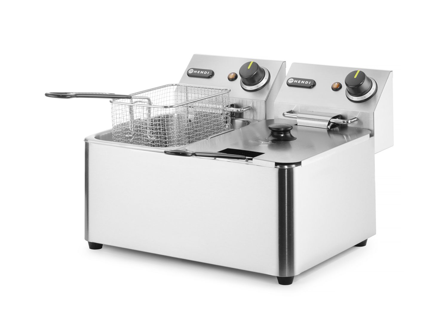 Fritéza Kitchen Line - 2x4L, HENDI, Kitchen Line, 8L, 230V/6000W, 470x380x(H)315mm