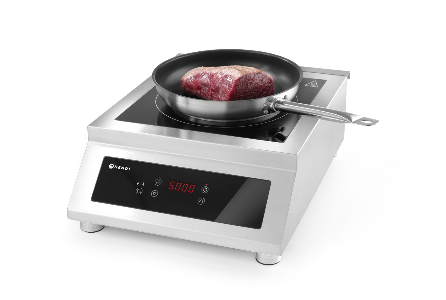 Indukčný varič model 5000 D, HENDI, Profi Line, 400V/5000W, 398x525x(H)175mm