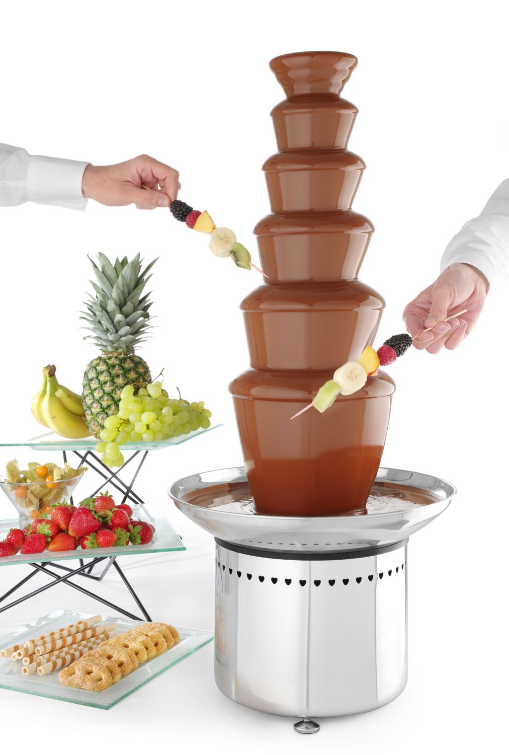 Fontána na čokoládové fondue 6 poschodová, HENDI, 230V/300W, ⌀372x(H)850mm