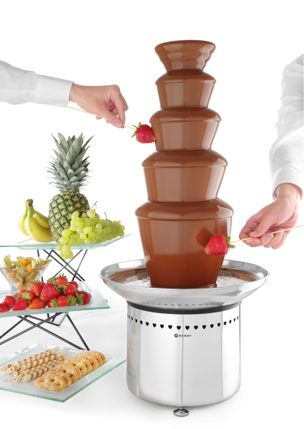 Fontána na čokoládové fondue 5 poschodová, HENDI, 230V/265W, ⌀332x(H)709mm