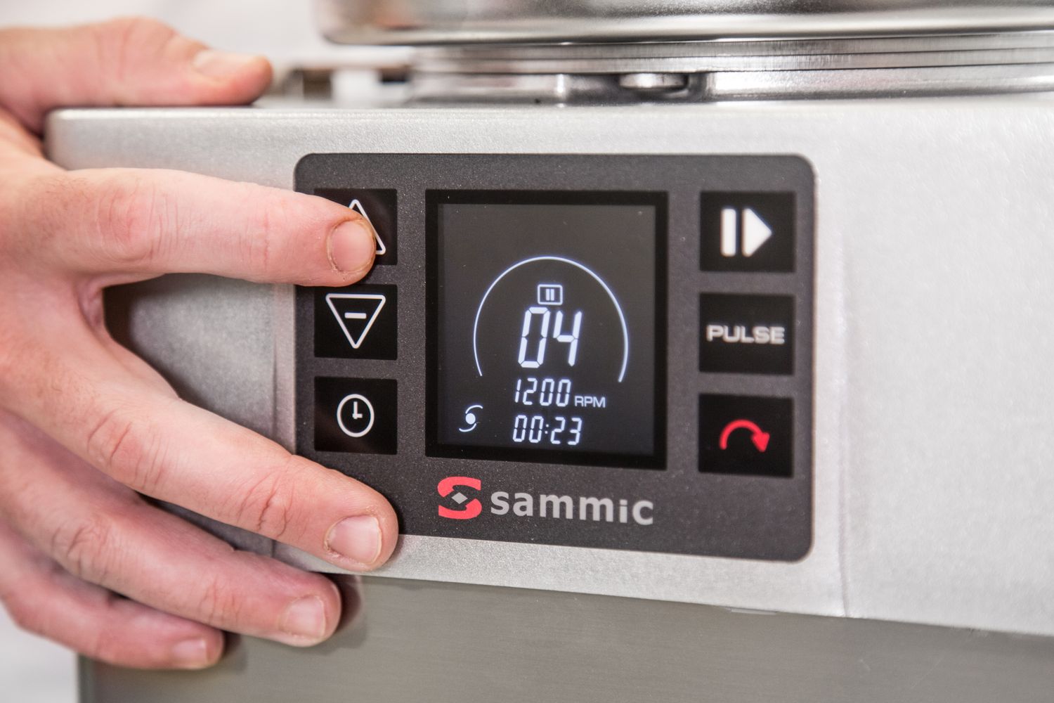 Kuter-emulgátor KE-5 V s elektronickým grafickým panelom, Sammic, 5,5 l, 230 V/1500 W, 286 × 387 × 487 mm | 1050834