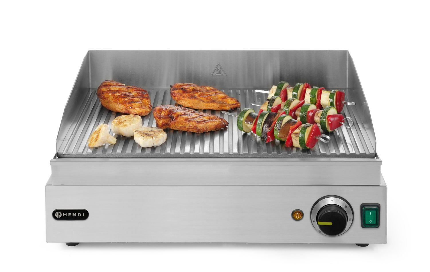 Grilovacia platňa Profi Line, HENDI, Profi Line, drážkovaná, 230V/2400W, 527x404x(H)233mm