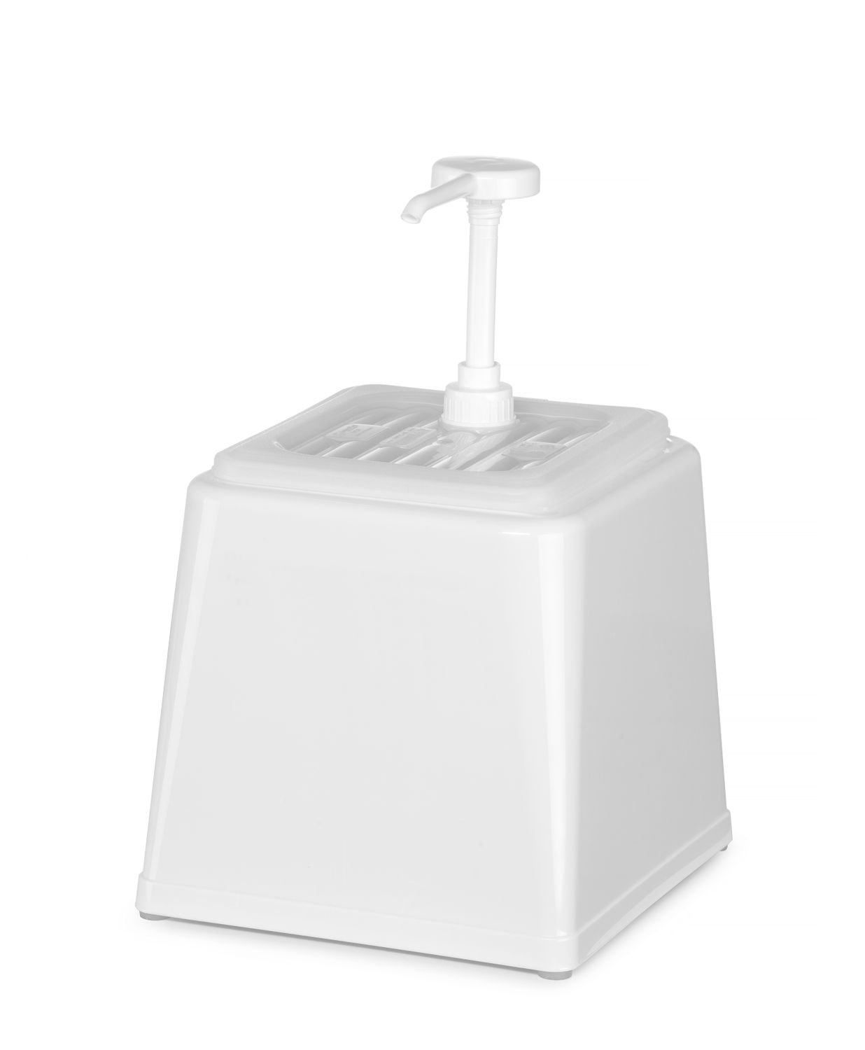 Dávkovač omáčok s pumpičkou, HENDI, 2,5L, Biela, 230x210x(H)327mm