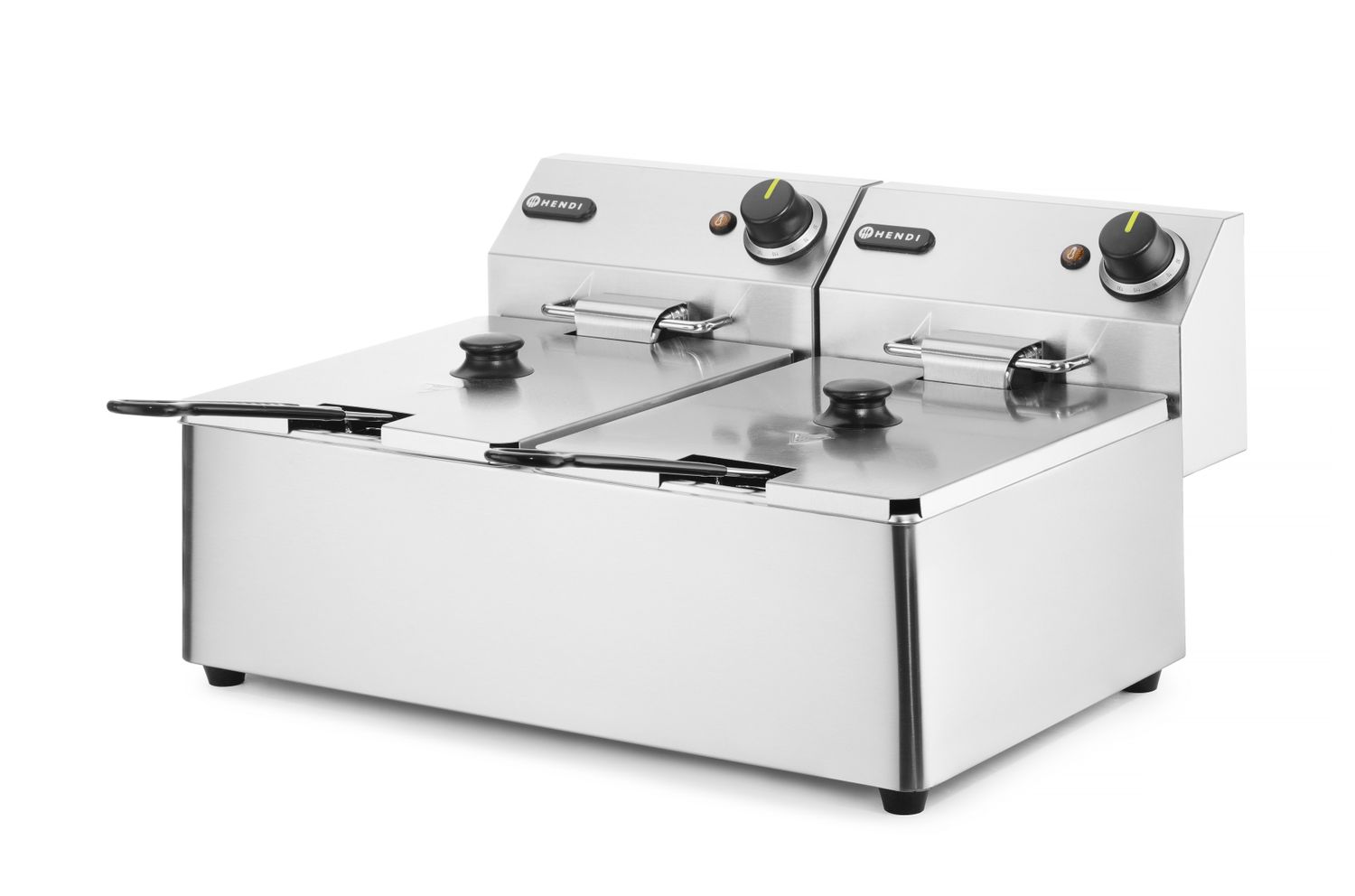 Fritéza Kitchen Line - 2x 6L, HENDI, Kitchen Line, 12L, 230V/6600W, 550x430x(H)305mm
