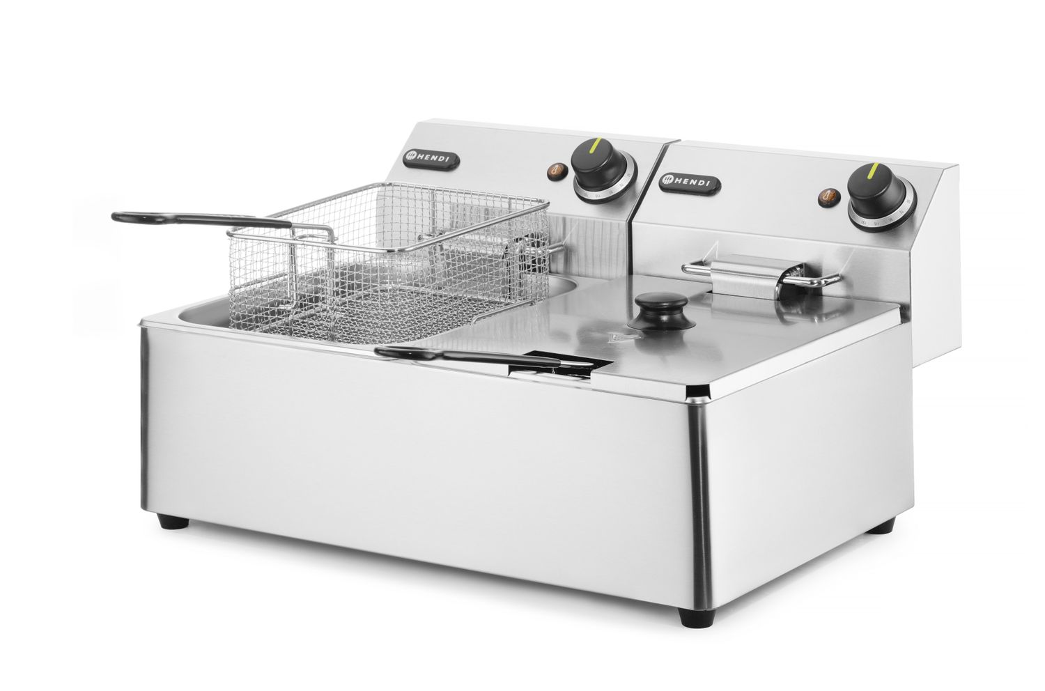 Fritéza Kitchen Line - 2x 6L, HENDI, Kitchen Line, 12L, 230V/6600W, 550x430x(H)305mm