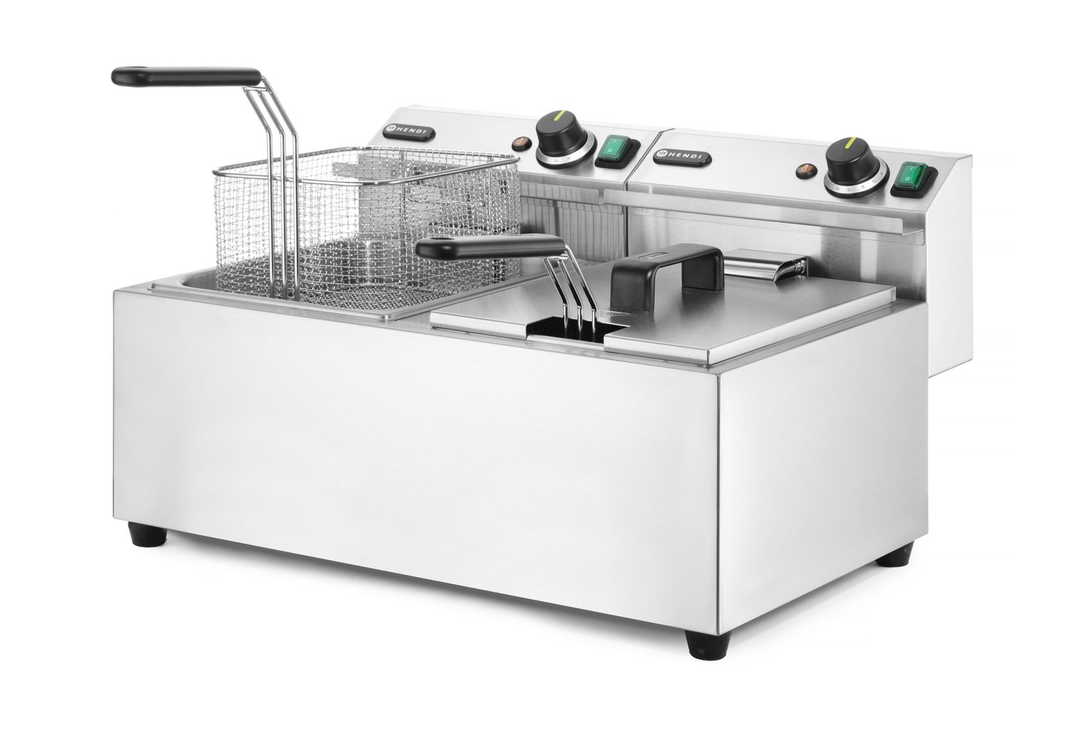 Manuálna fritéza Profi Line, 2× 8 l, HENDI, Profi Line, 16L, 230V/7000W, 605x460x(H)369mm