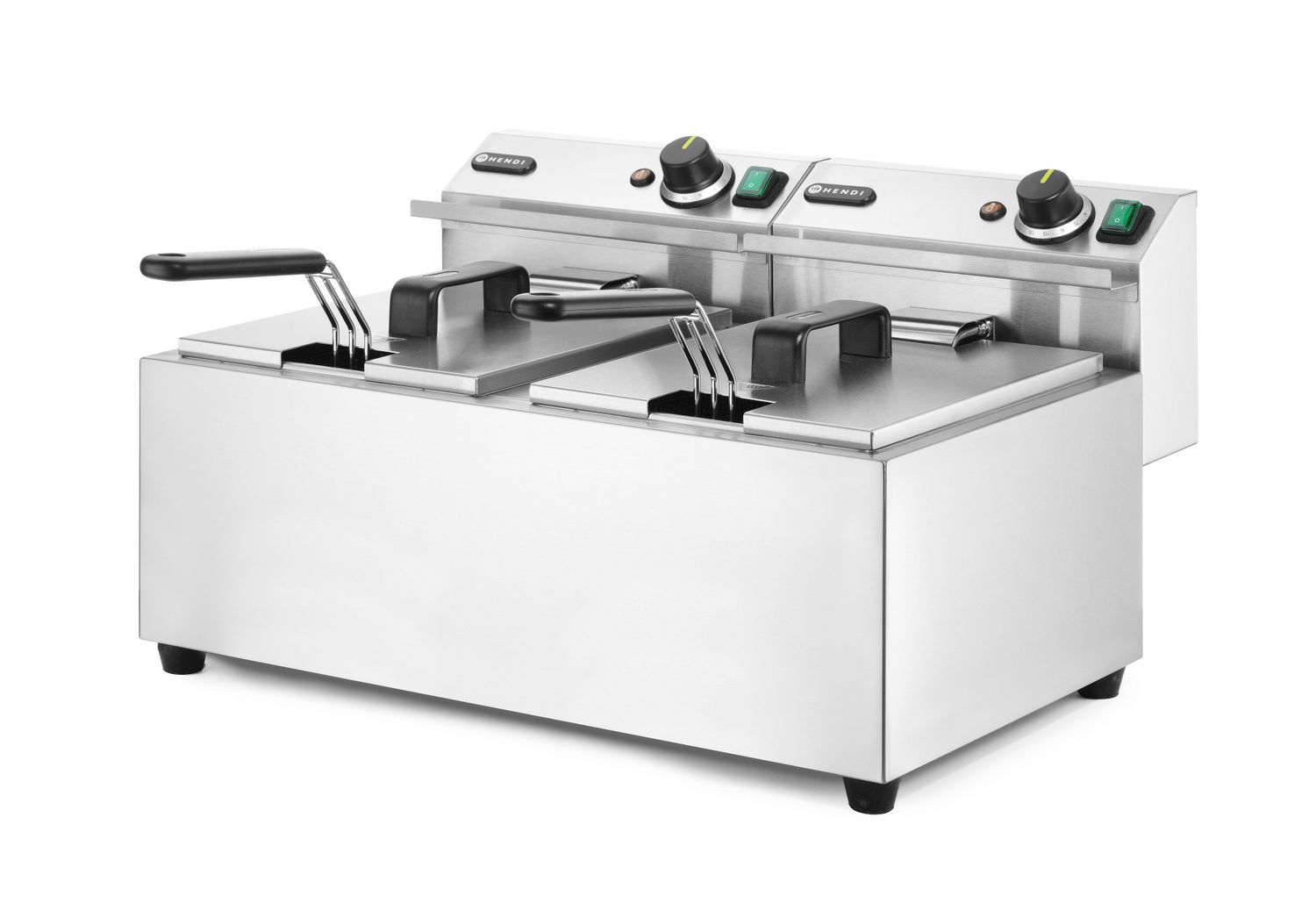 Manuálna fritéza Profi Line, 2× 8 l, HENDI, Profi Line, 16L, 230V/7000W, 605x460x(H)369mm