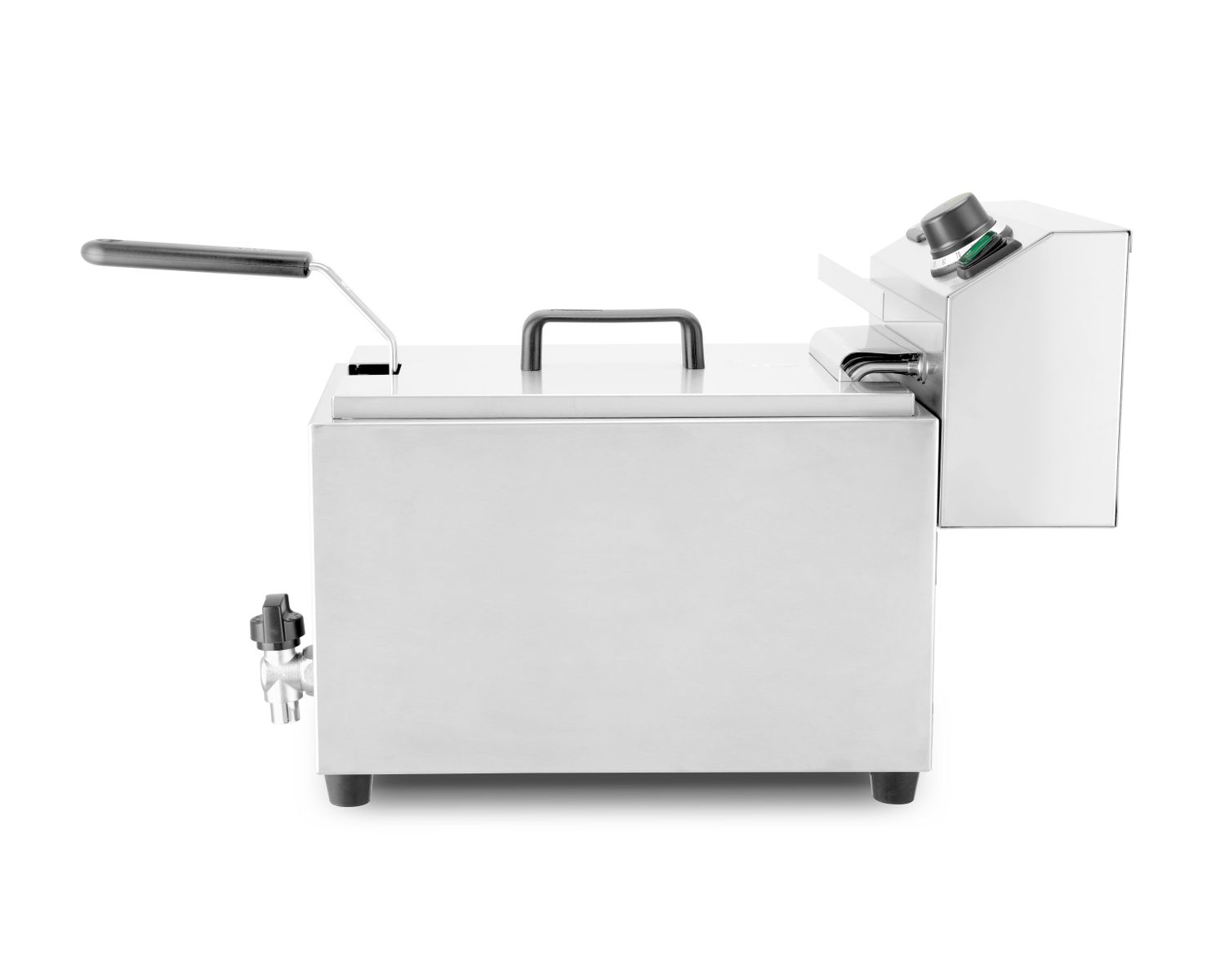 Fritéza XL s vypúšťacím kohútikom, HENDI, Profi Line, 10L, 400V/6600W, 300x585x(H)377mm