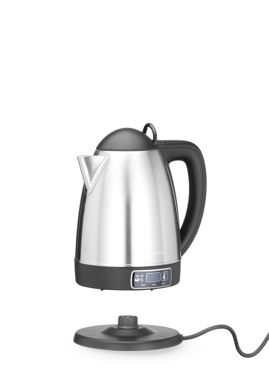 Bezdrôtová elektrická kanvica s reguláciou teploty, HENDI, 1,8L, 230V/1800W, 230x165x(H)255mm