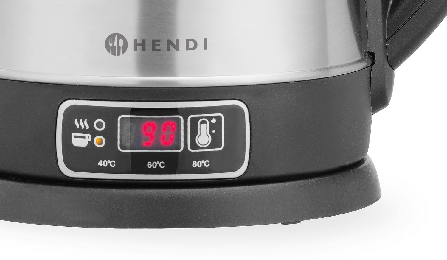 Bezdrôtová elektrická kanvica s reguláciou teploty, HENDI, 1,8L, 230V/1800W, 230x165x(H)255mm