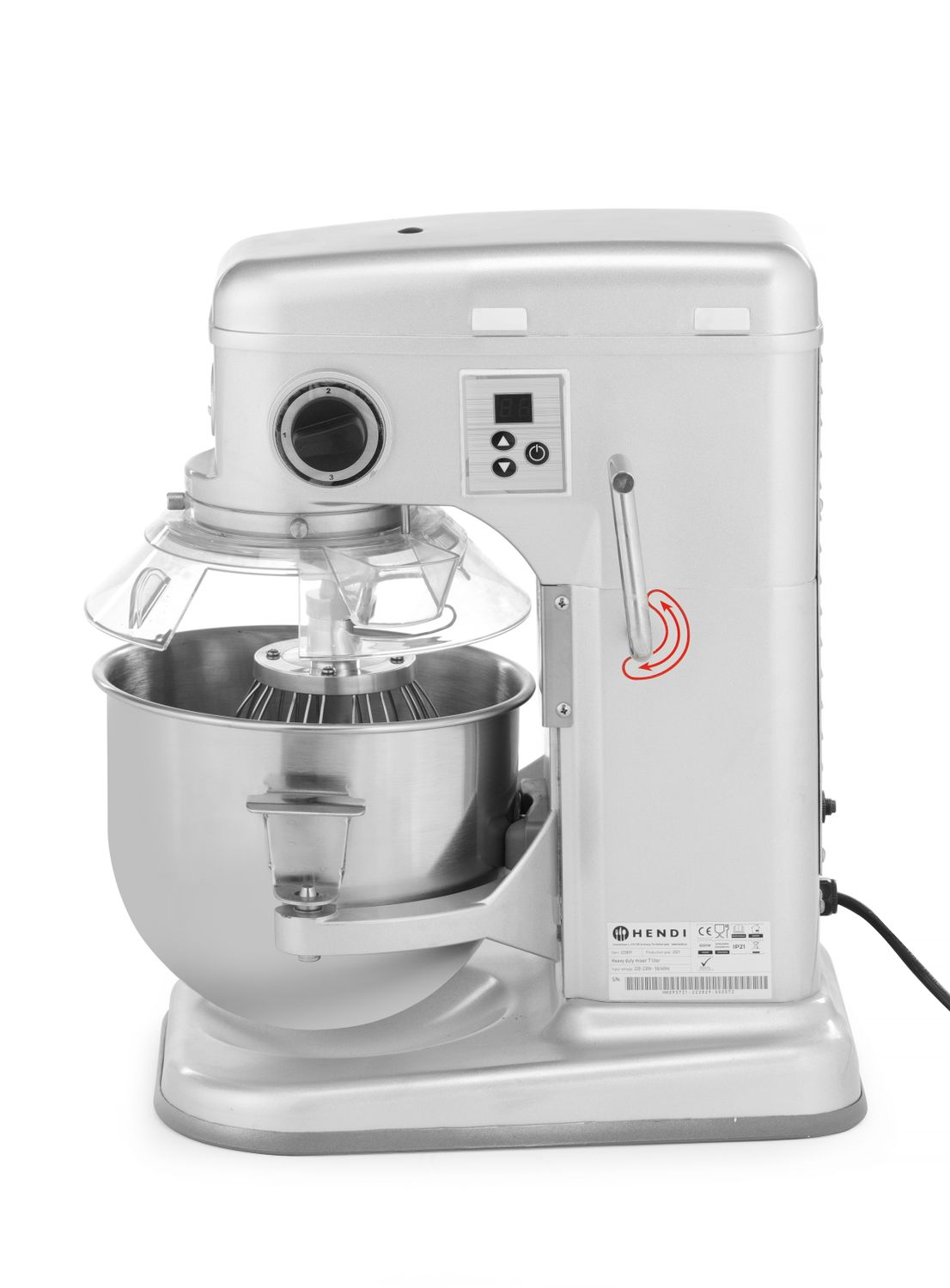 Planétový mixér Kitchen Line, HENDI, Kitchen Line, 7L, Strieborná, 220-240V/650W, 317x440x(H)490mm