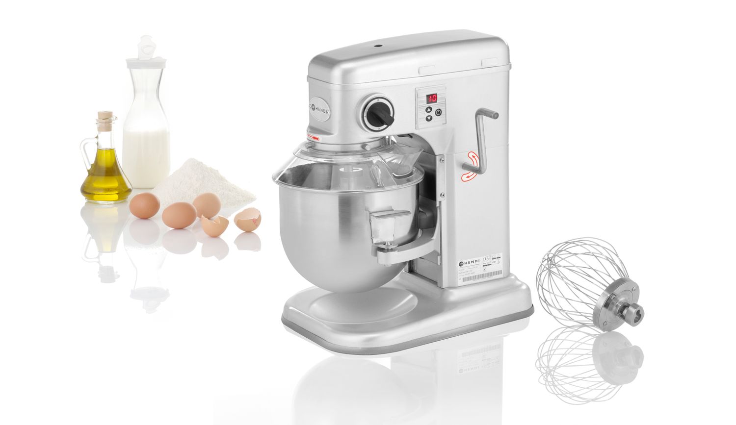 Planétový mixér Kitchen Line, HENDI, Kitchen Line, 7L, Strieborná, 220-240V/650W, 317x440x(H)490mm