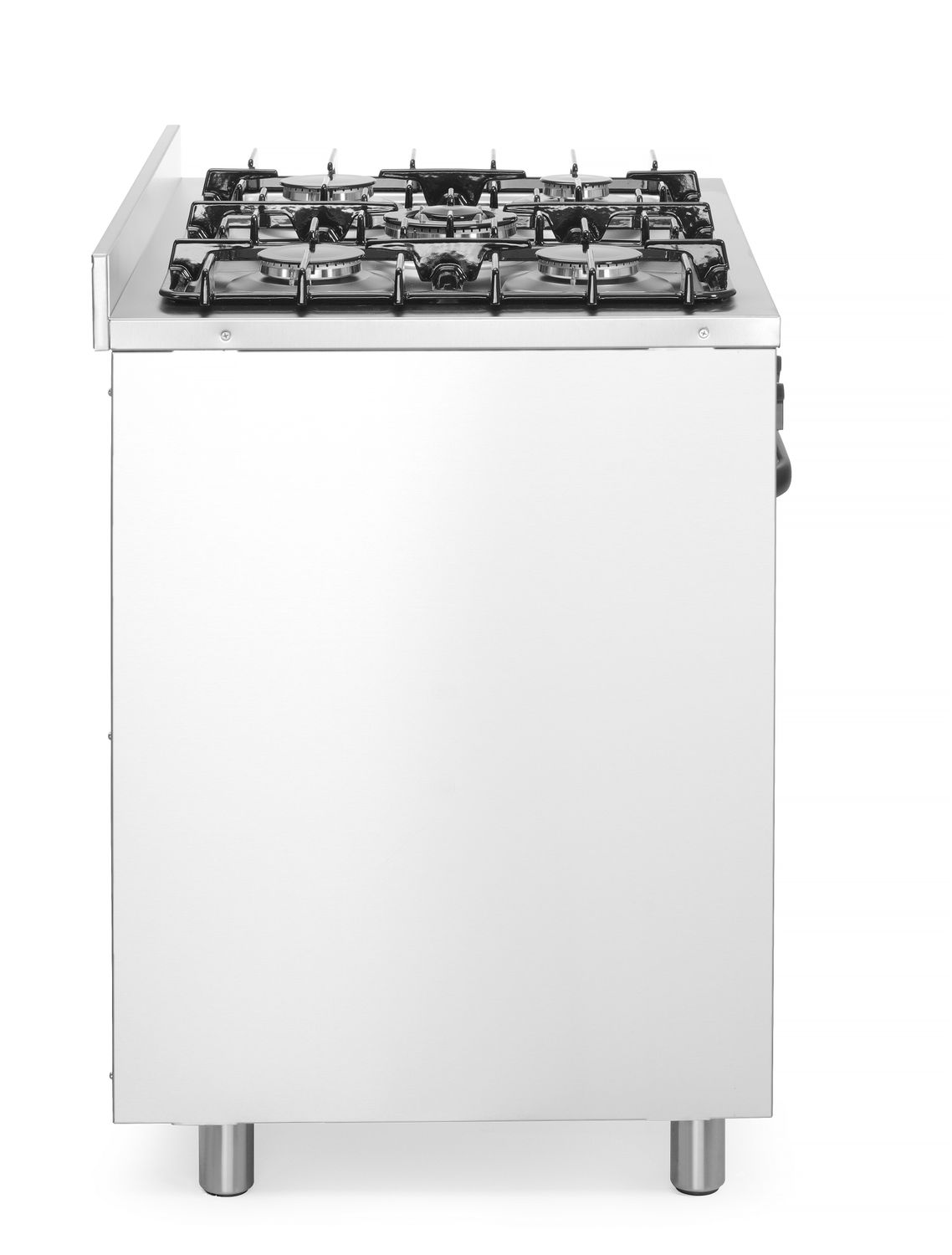 Plynový sporák – 5 horákov s elektrickou rúrou, HENDI, Kitchen Line, Strieborná, 230V/2900W, 14,3kW, 900x653x(H)900mm