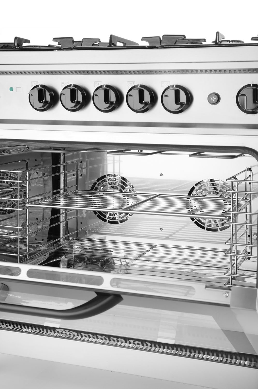 Plynový sporák – 5 horákov s elektrickou rúrou, HENDI, Kitchen Line, Strieborná, 230V/2900W, 14,3kW, 900x653x(H)900mm