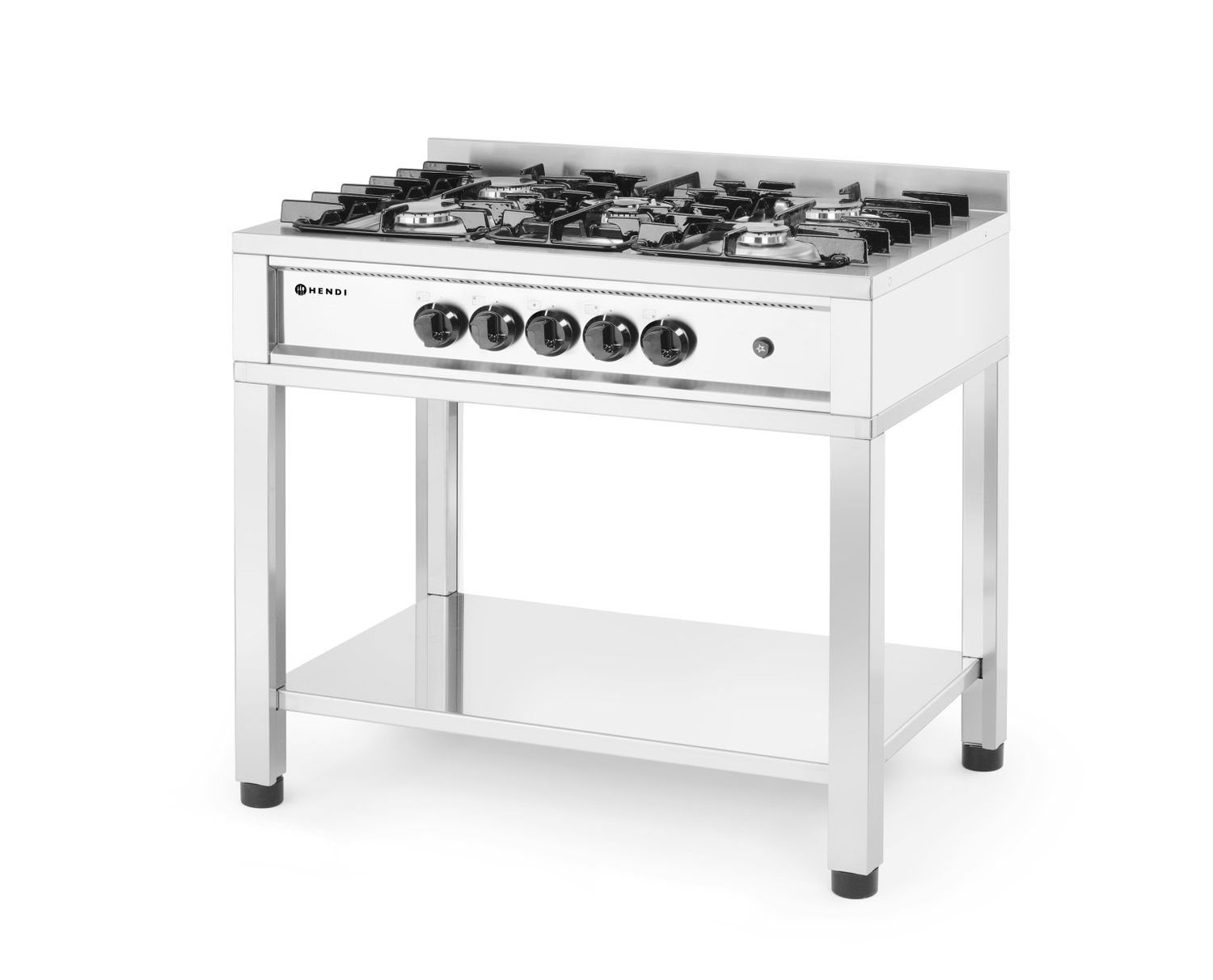 Plynový sporák – 5 horákov, otvorený rám, HENDI, Kitchen Line, 14,3kW, 900x640x(H)910mm