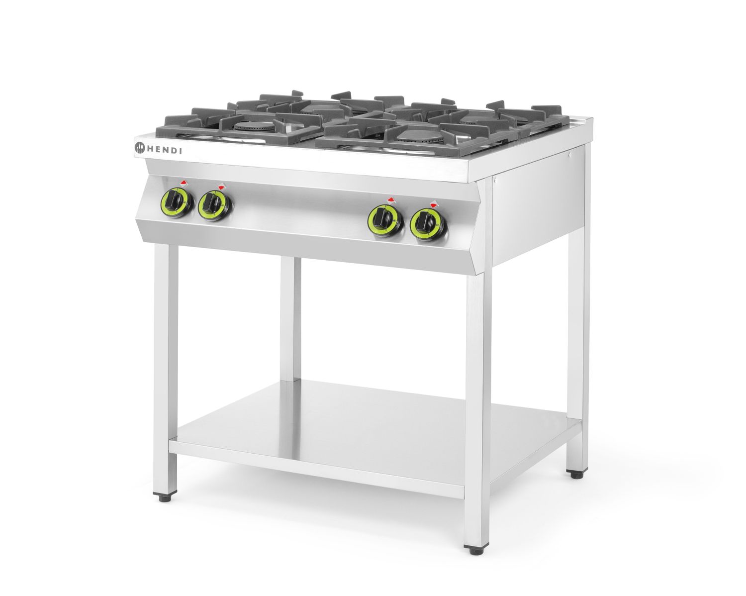 4-horákový plynový sporák Kitchen Line na otvorenom podstavci, HENDI, Kitchen Line, 19kW, 800x700x(H)900mm