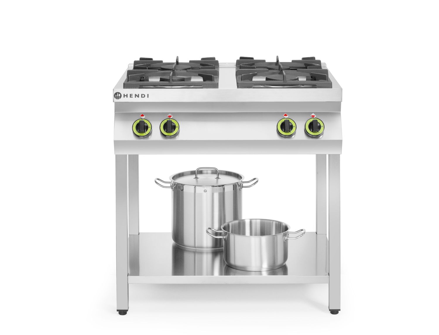 4-horákový plynový sporák Kitchen Line na otvorenom podstavci, HENDI, Kitchen Line, 19kW, 800x700x(H)900mm
