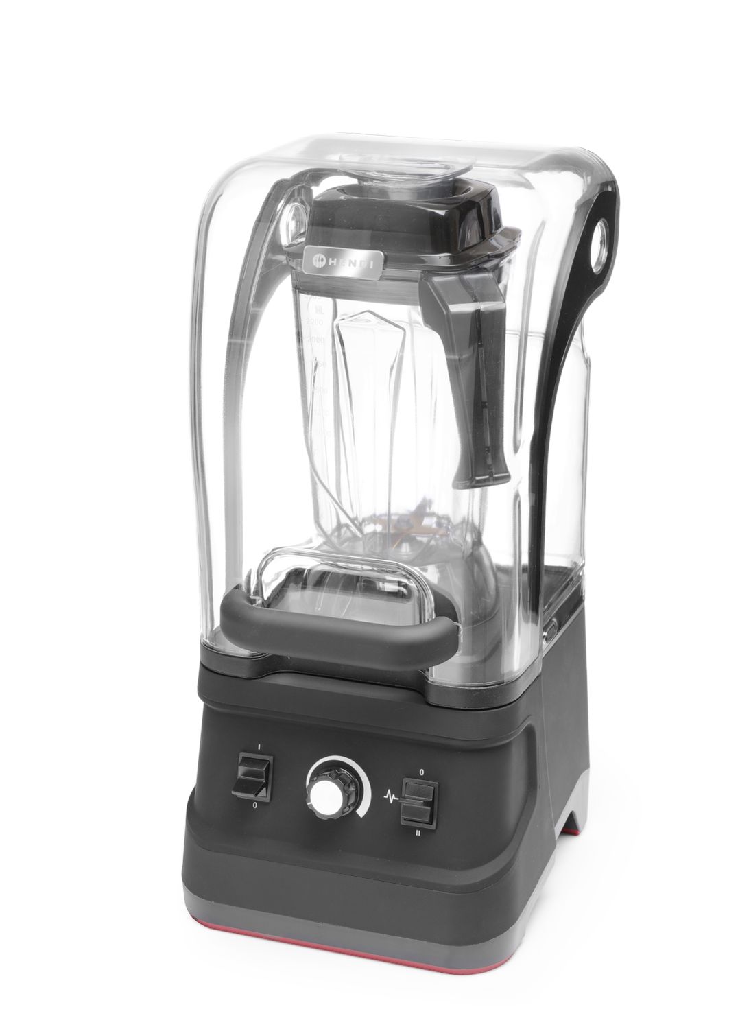 Barový mixér so zvukovým krytom, HENDI, 2,5L, Čierna, 220-240V/1680W, 250x300x(H)540mm