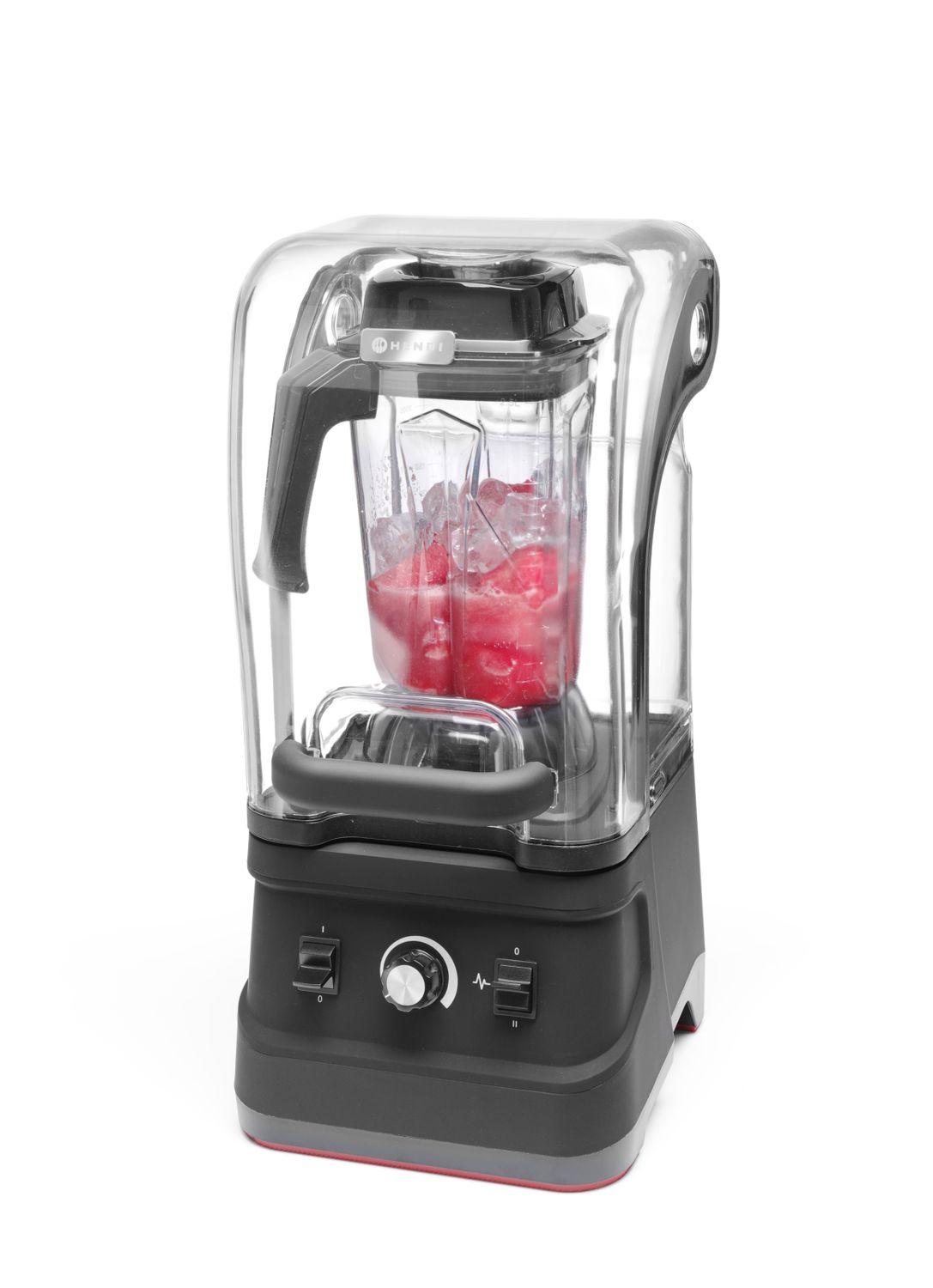 Barový mixér so zvukovým krytom, HENDI, 2,5L, Čierna, 220-240V/1680W, 250x300x(H)540mm