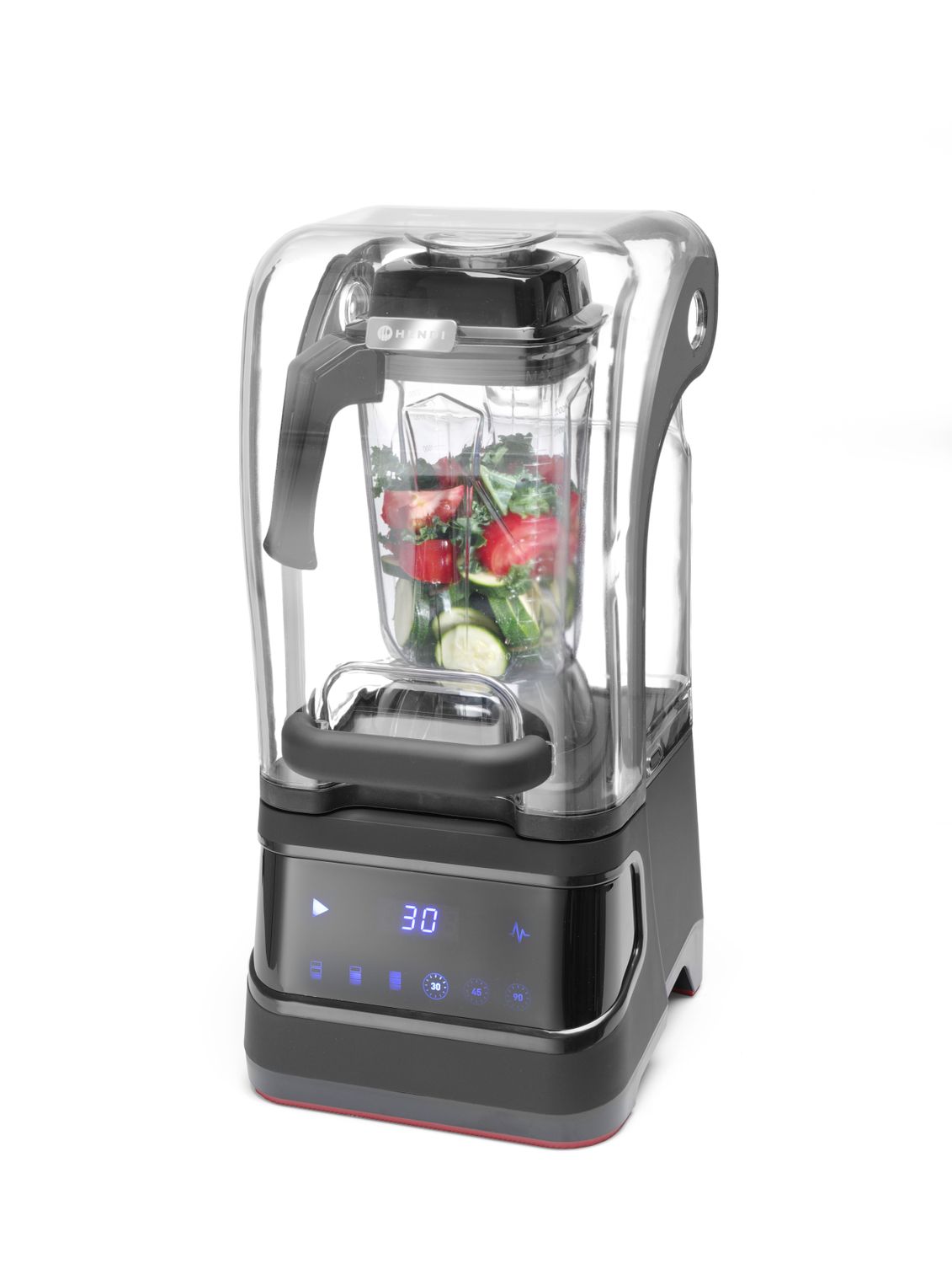 Digitálny barový mixér so zvukovým krytom, HENDI, 2,5L, Čierna, 220-240V/1680W, 250x300x(H)546mm