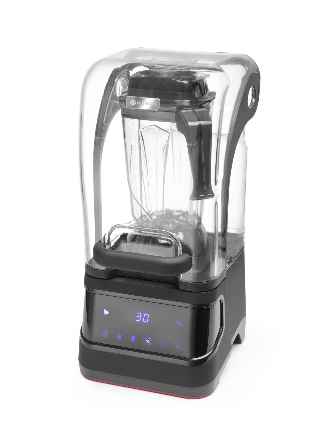 Digitálny barový mixér so zvukovým krytom, HENDI, 2,5L, Čierna, 220-240V/1680W, 250x300x(H)546mm
