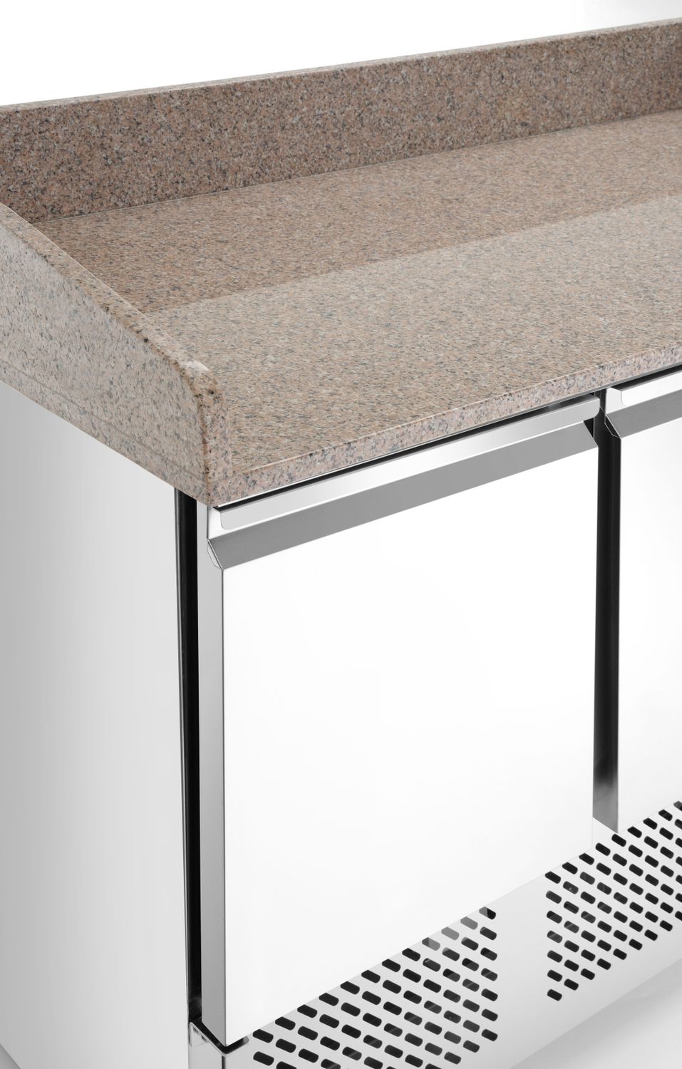 3-dverový chladiaci stôl na pizzu s nadstavbou a granitovou pracovnou doskou, Arktic, 254L, 230V/400W, 1400x700x(H)1491mm