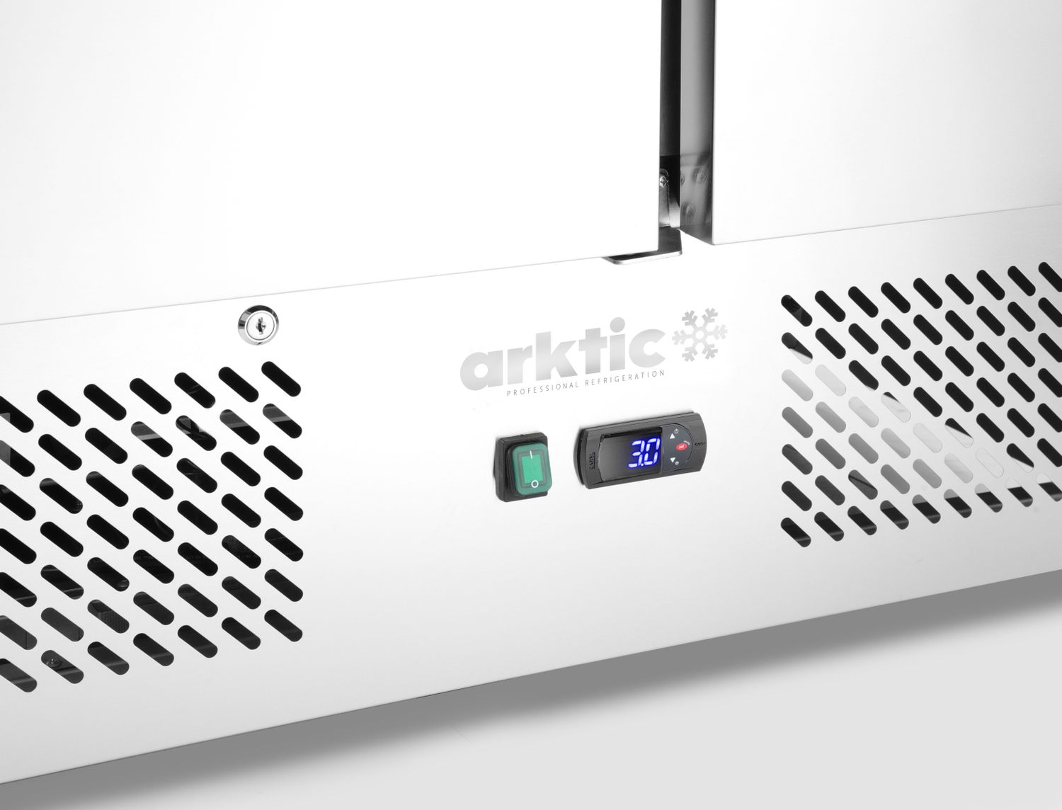 3-dverový chladiaci stôl na pizzu s nadstavbou a granitovou pracovnou doskou, Arktic, 254L, 230V/400W, 1400x700x(H)1491mm