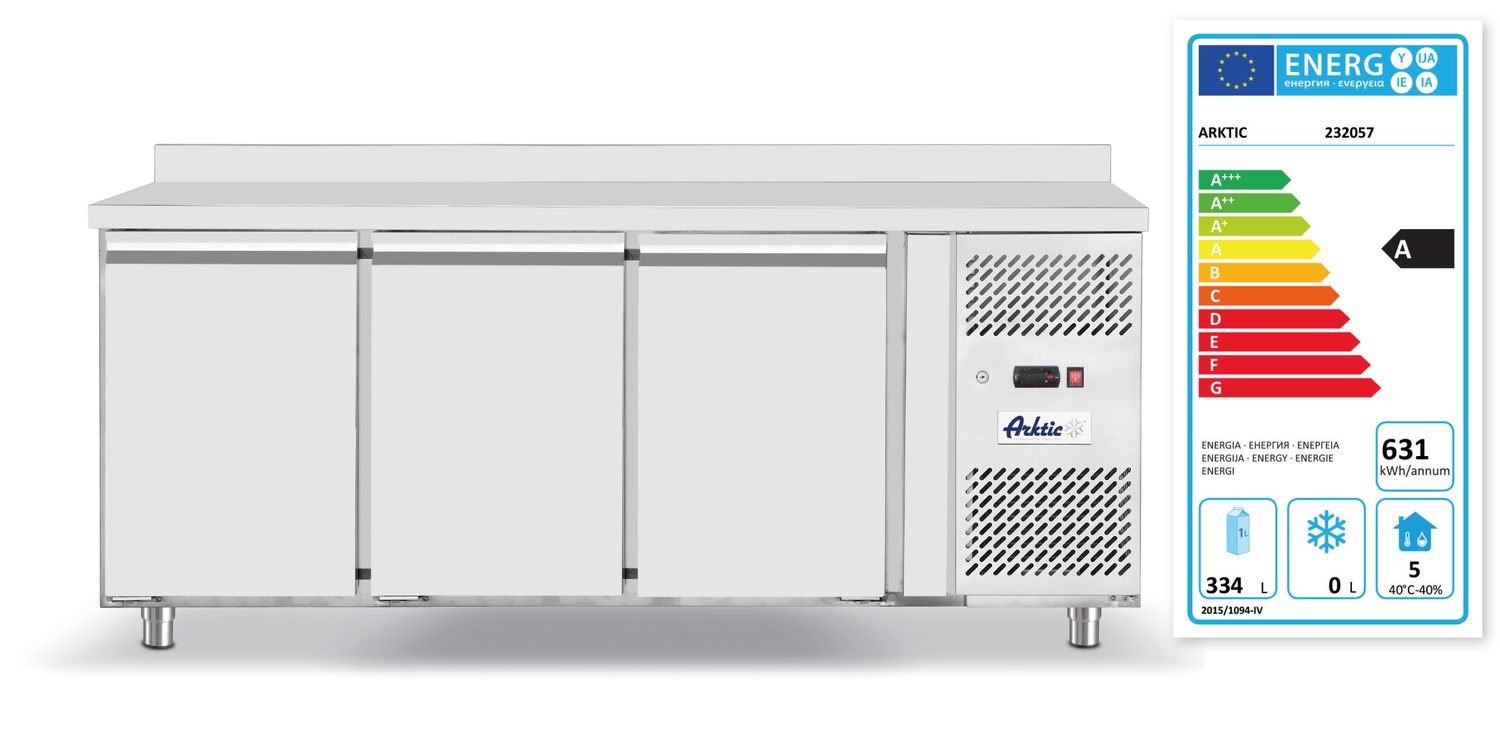 Chladiaci pult, 3x dvere 420L, Arktic, Profi Line, GN 1/1, 420L, 230V/400W, 1795x700x(H)879mm