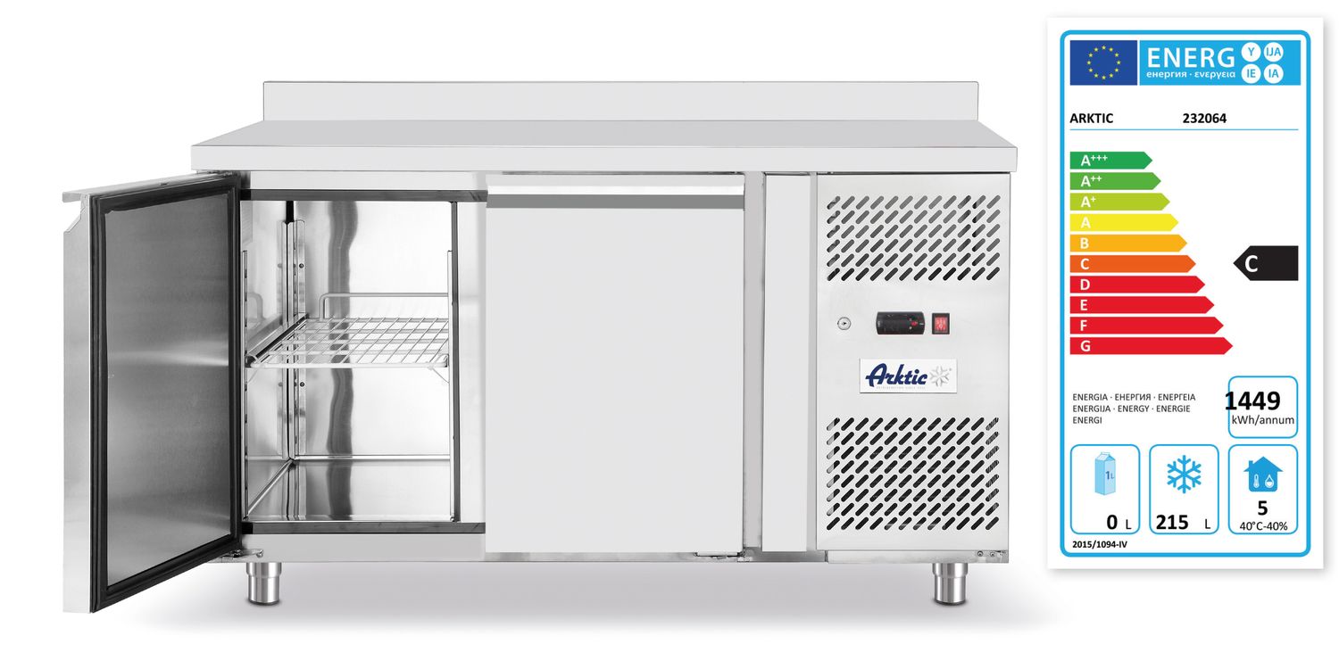 2-dverový mraziaci stôl Profi Line s bočným agregátom, séria 700, Arktic, Profi Line, GN 1/1, 280L, 230V/600W, 1360x700x(H)910mm