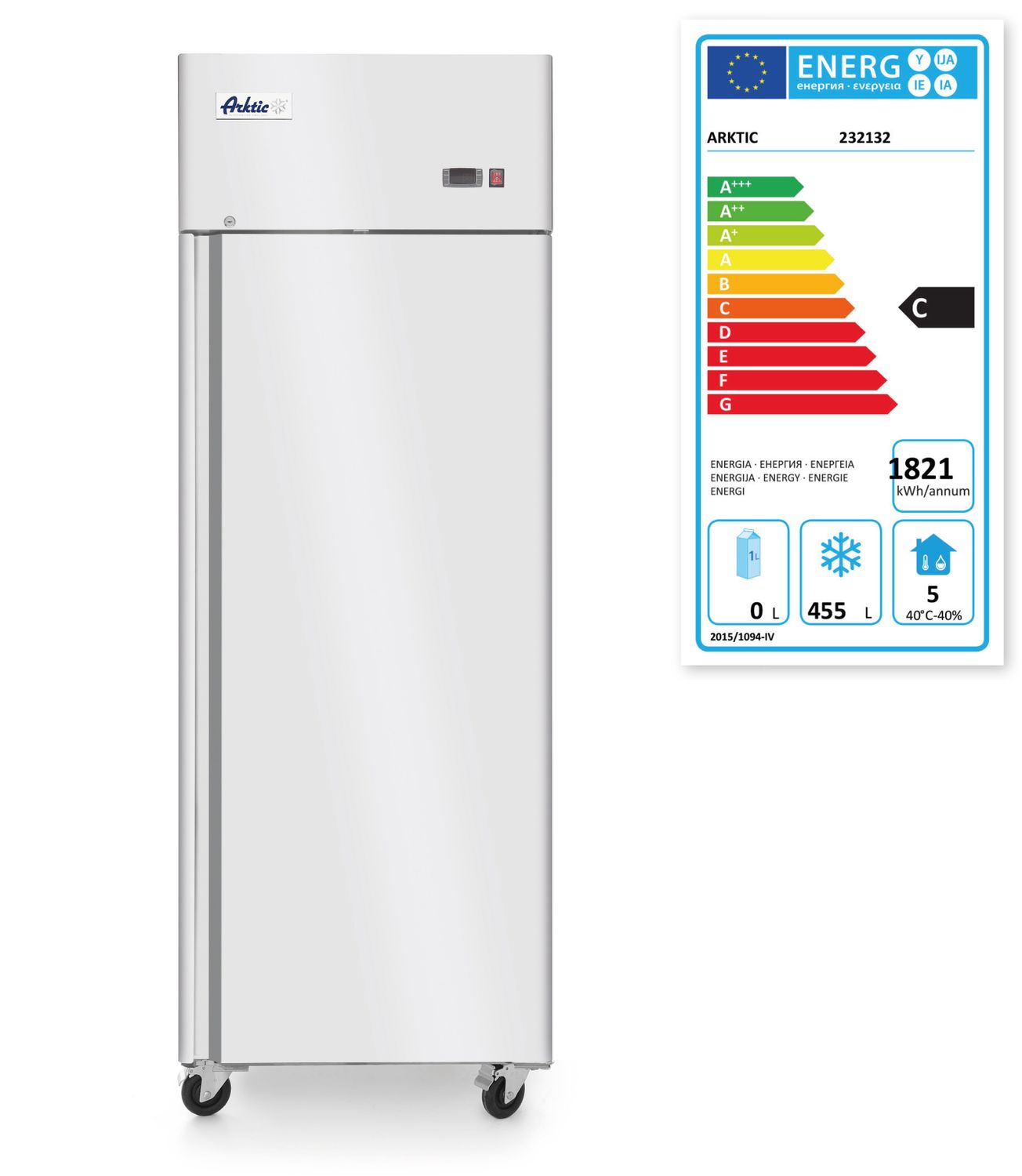 1-dverová mraziaca skriňa Profi Line 670 l, Arktic, Profi Line, GN 2/1, 230V/600W, 730x800x(H)2096mm