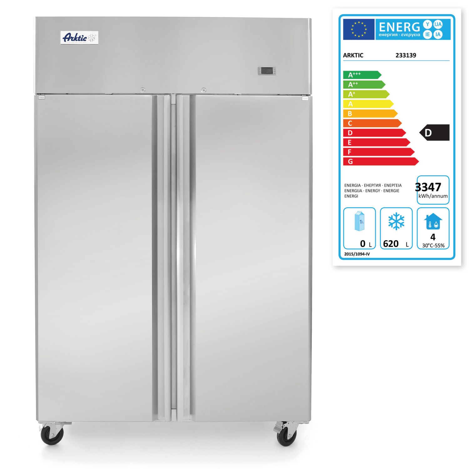 Mraznička s 2 dverami, 900L, Arktic, Profi Line, 230V/750W, 1200x740x(H)1950mm
