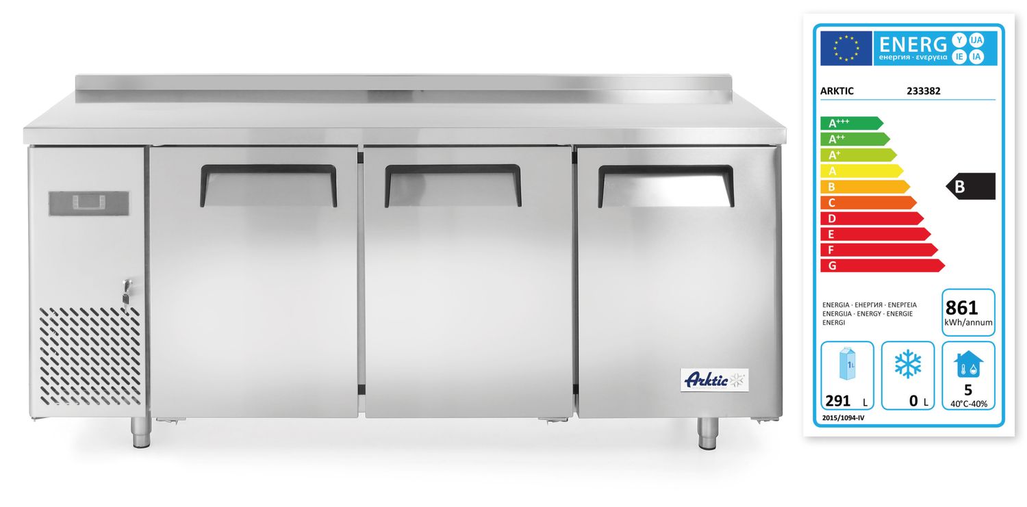 3-dverový chladiaci stôl Kitchen Line s bočným agregátom, séria 600, Arktic, Kitchen Line, 291L, 230V/270W, 1800x600x(H)886mm