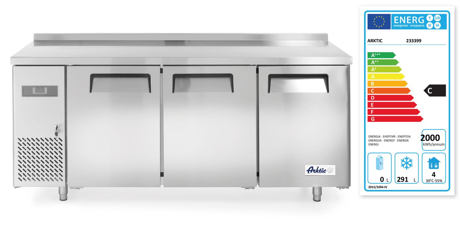 3-dverový mraziaci stôl Kitchen Line s bočným agregátom, séria 600, Arktic, Kitchen Line, 291L, 230V/550W, 1800x600x(H)886mm