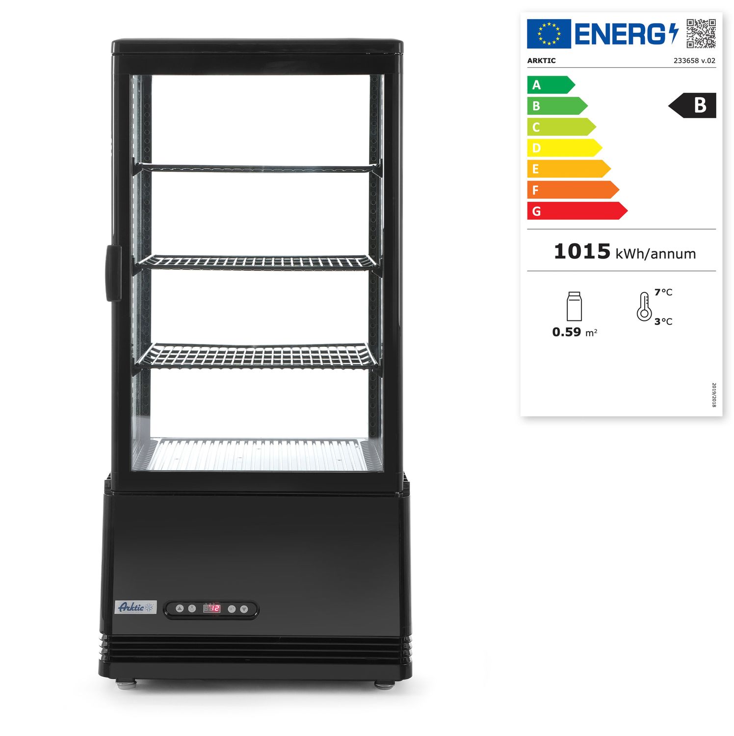 Chladiaci box, 78 l, Arktic, čierny, 230V/170W, 444x397x(H)940mm