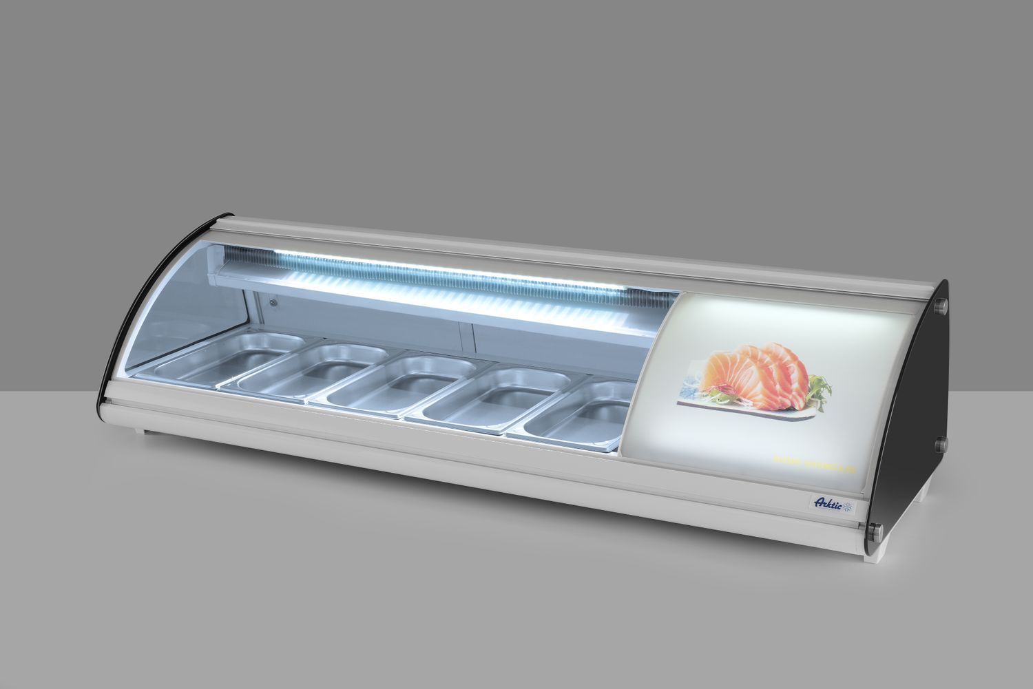 Vitrína na Sushi 5x GN 1/3, Arktic, 230V/160W, 1307x445x(H)327mm