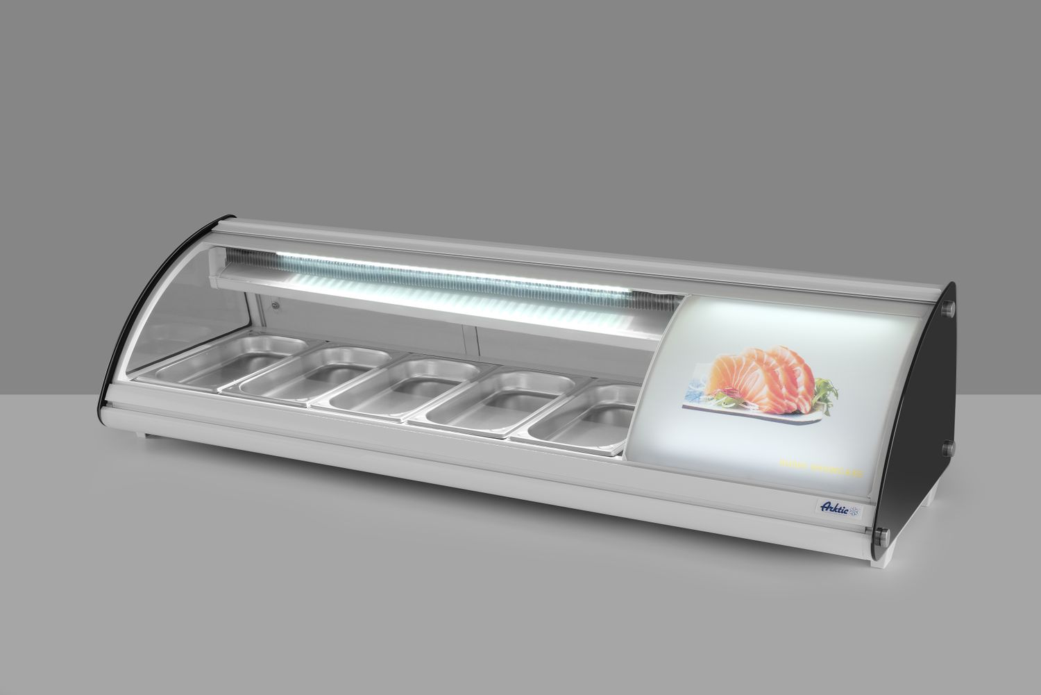 Vitrína na Sushi 5x GN 1/3, Arktic, 230V/160W, 1307x445x(H)327mm