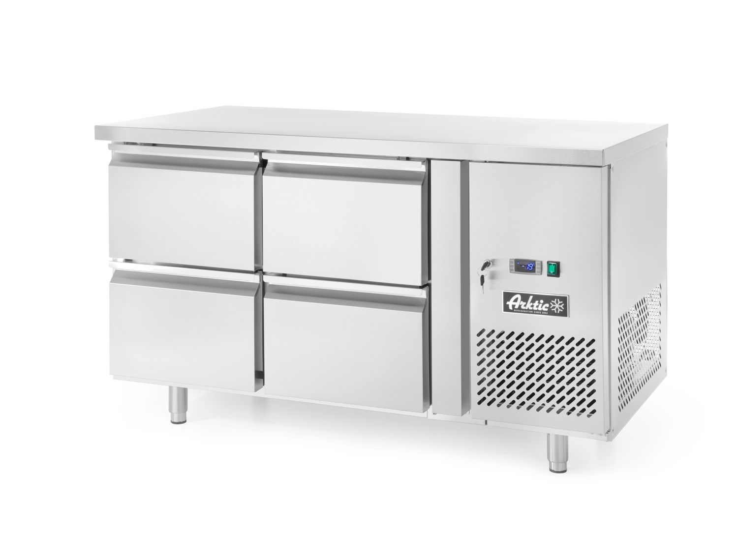 Chladiaci stôl Profi Line 2-dverový, s bočným agregátom, línia 700, Arktic, Profi Line, 230V/250W, 1360x700x(H)858mm