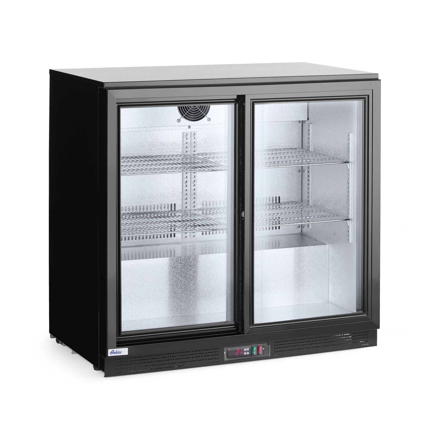 Barová chladnička s dvojitými posuvnými dverami, Arktic, 158L, Čierna, 220-240V/160W, 900x520x(H)865mm