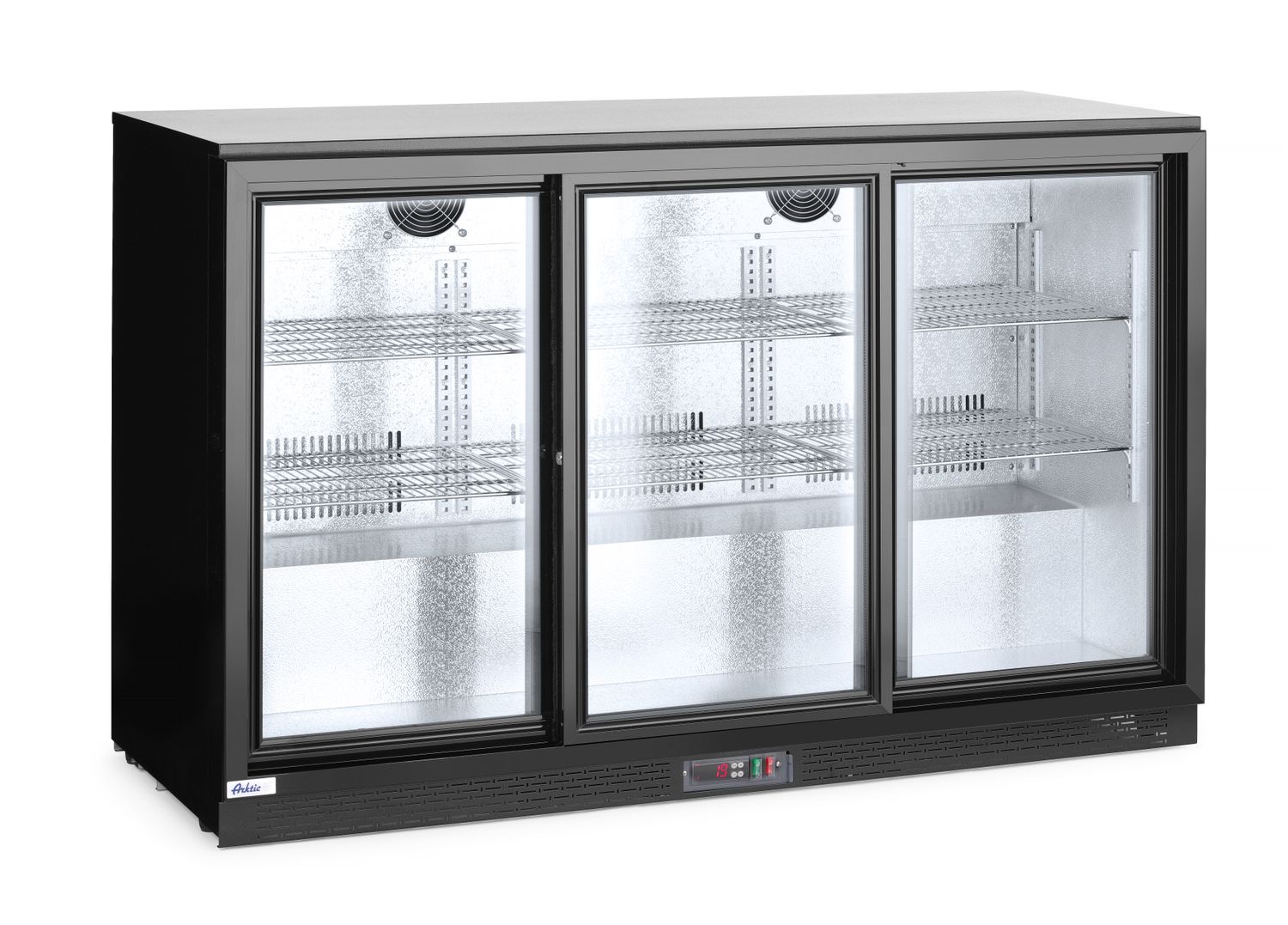 Barová chladnička s 3 posuvnými dverami, Arktic, 254L, Čierna, 220-240V/160W, 1350x520x(H)865mm