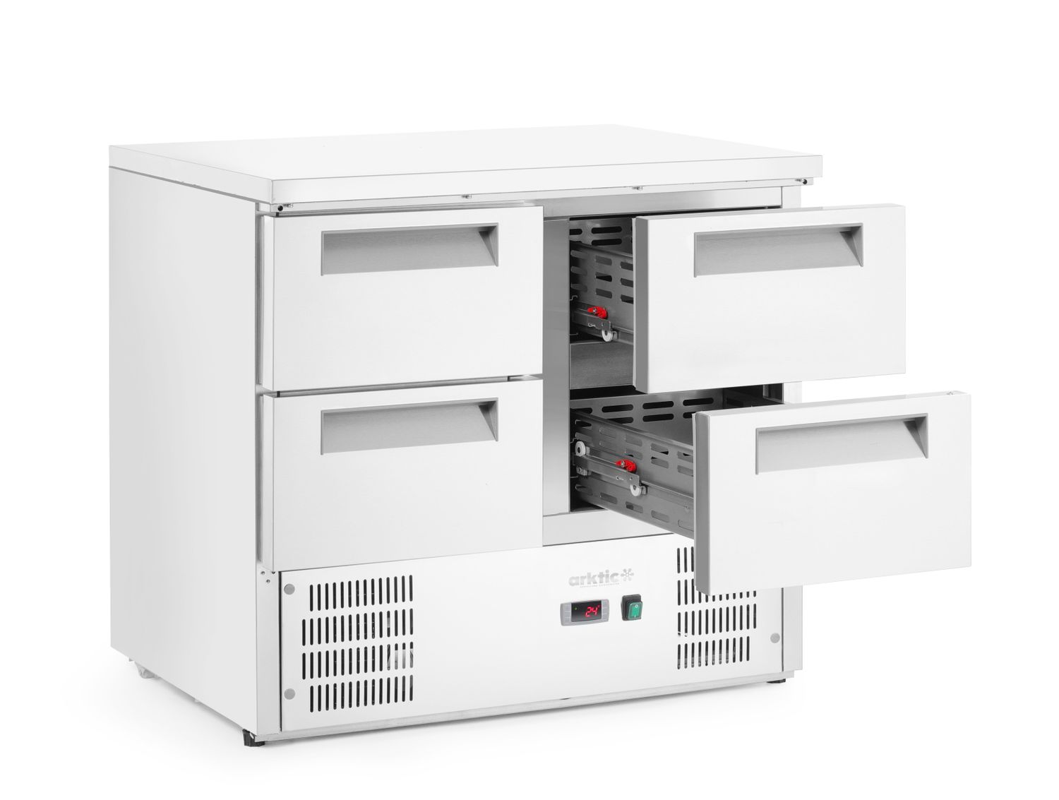 Chladiaci pult so 4 zásuvkami, Arktic, GN 1/1, 112L, 220-240V/143W, 900x700x(H)855mm