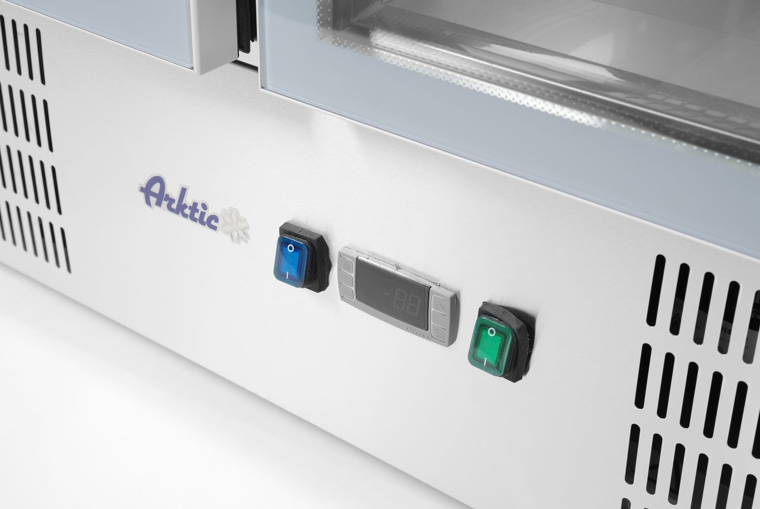 Chladiaci stôl 2-dverový zasklený so sklopným vekom, Arktic, 247L, 230V/145W, 900x700x(H)860mm