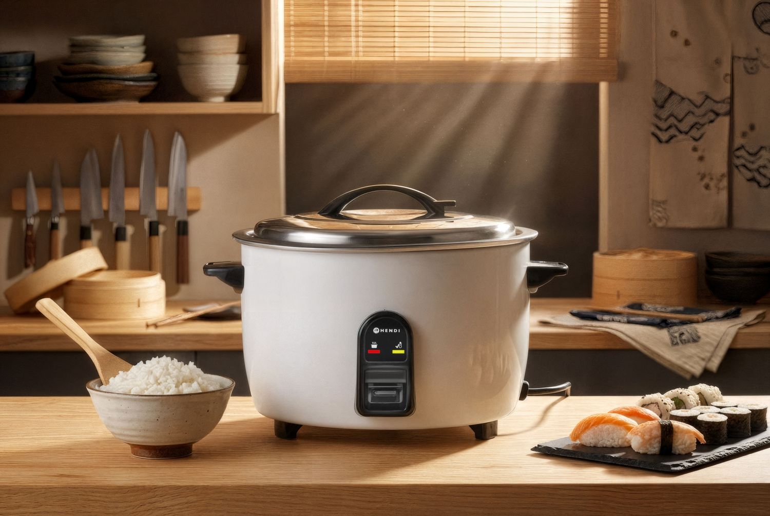 Zariadenie na varenie ryže a kaše 4,2 l, HENDI, Kitchen Line, 4,2L, 230V/1550W, 420x380x(H)240mm