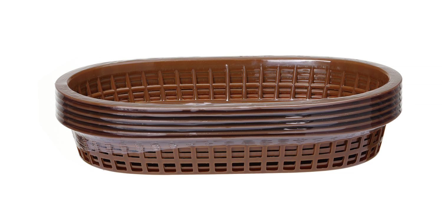 Košík na pečivo oválny, HENDI, Hnedá, 6 ks, 275x175x(H)38mm