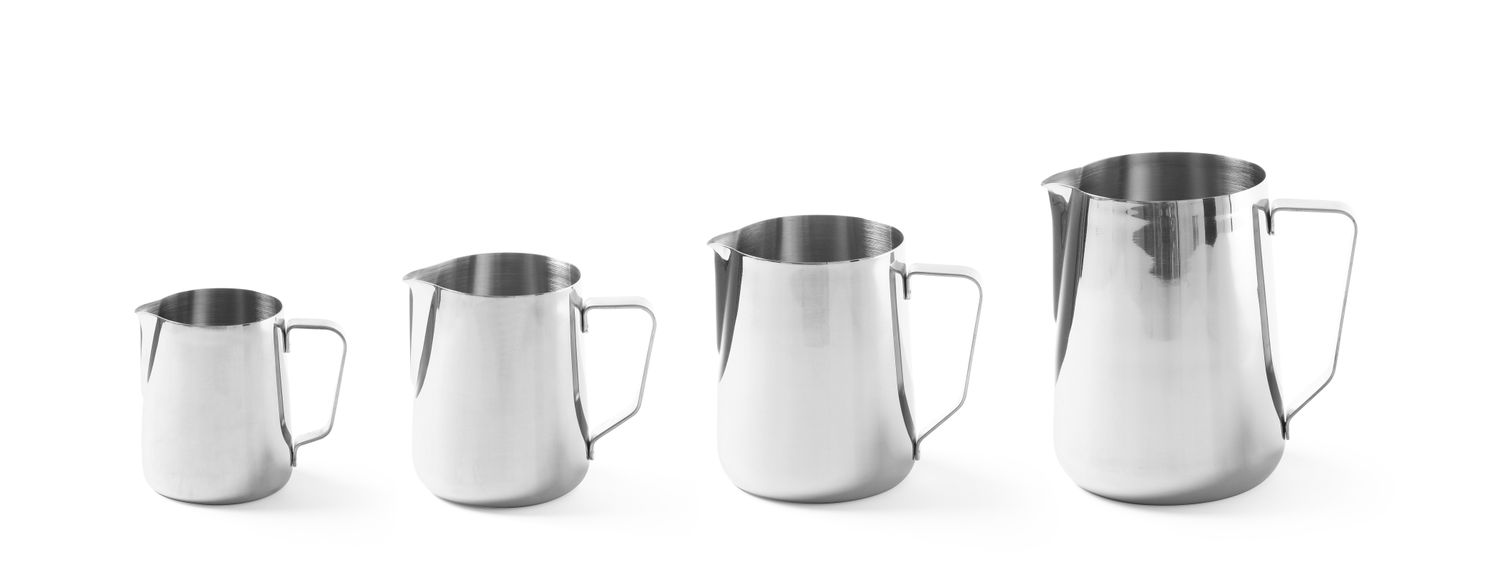 Džbán na napenenie mlieka a výrobu cappuccina, HENDI, 0,35L, ⌀76x(H)93mm